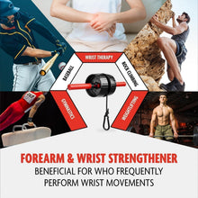 Load image into Gallery viewer, Durable Wrist Roller with Non-Slip Grip - Ideal for Strength Training &amp; Recovery