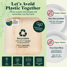 Load image into Gallery viewer, Elegant &amp; Sturdy Palm Leaf Plates - Disposable Tableware for All Occasions