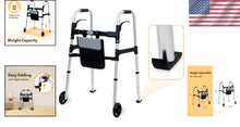 Load image into Gallery viewer, Lightweight Mobility Walker with Glide Skis and Storage Basket - Silver Design