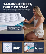 Load image into Gallery viewer, 5" Mega Support Twin Mattress Topper with Bamboo Cooling Layer for Comfort