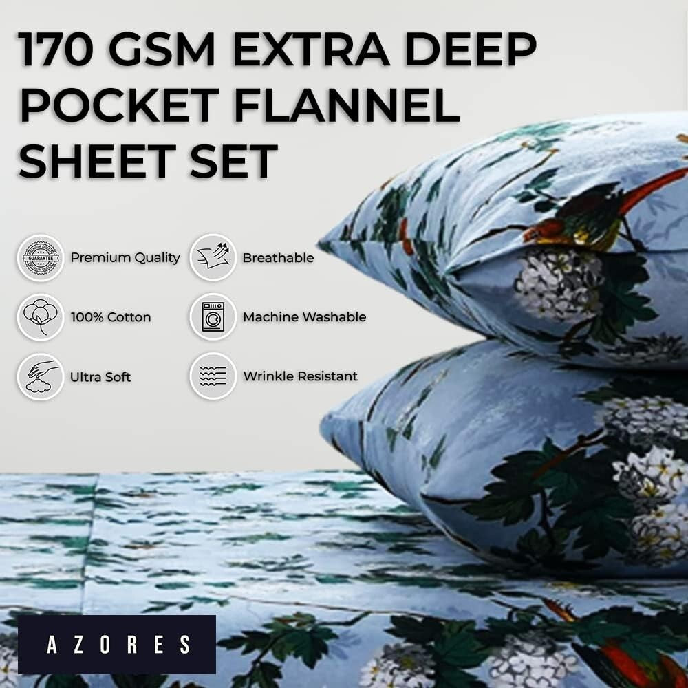 Cozy Full Size Flannel Sheet Set with Extra Deep Pockets for Ultimate Comfort