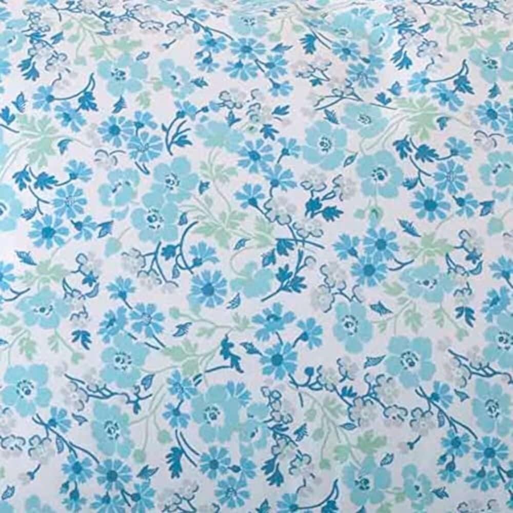 Chic 6-Piece Cotton Percale Set with Elegant Floral & Stripe Patterns - Queen