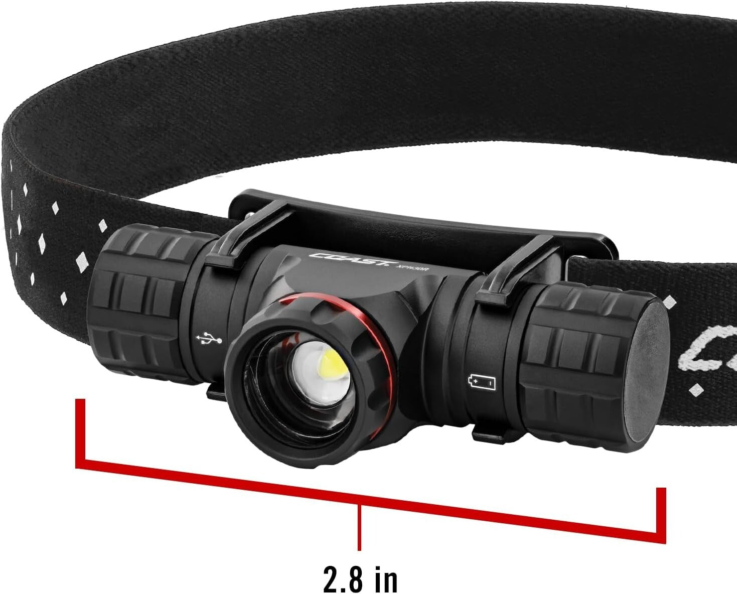 Adjustable Focus USB-C Rechargeable Dual Power Headlamp - Durable and Waterproof