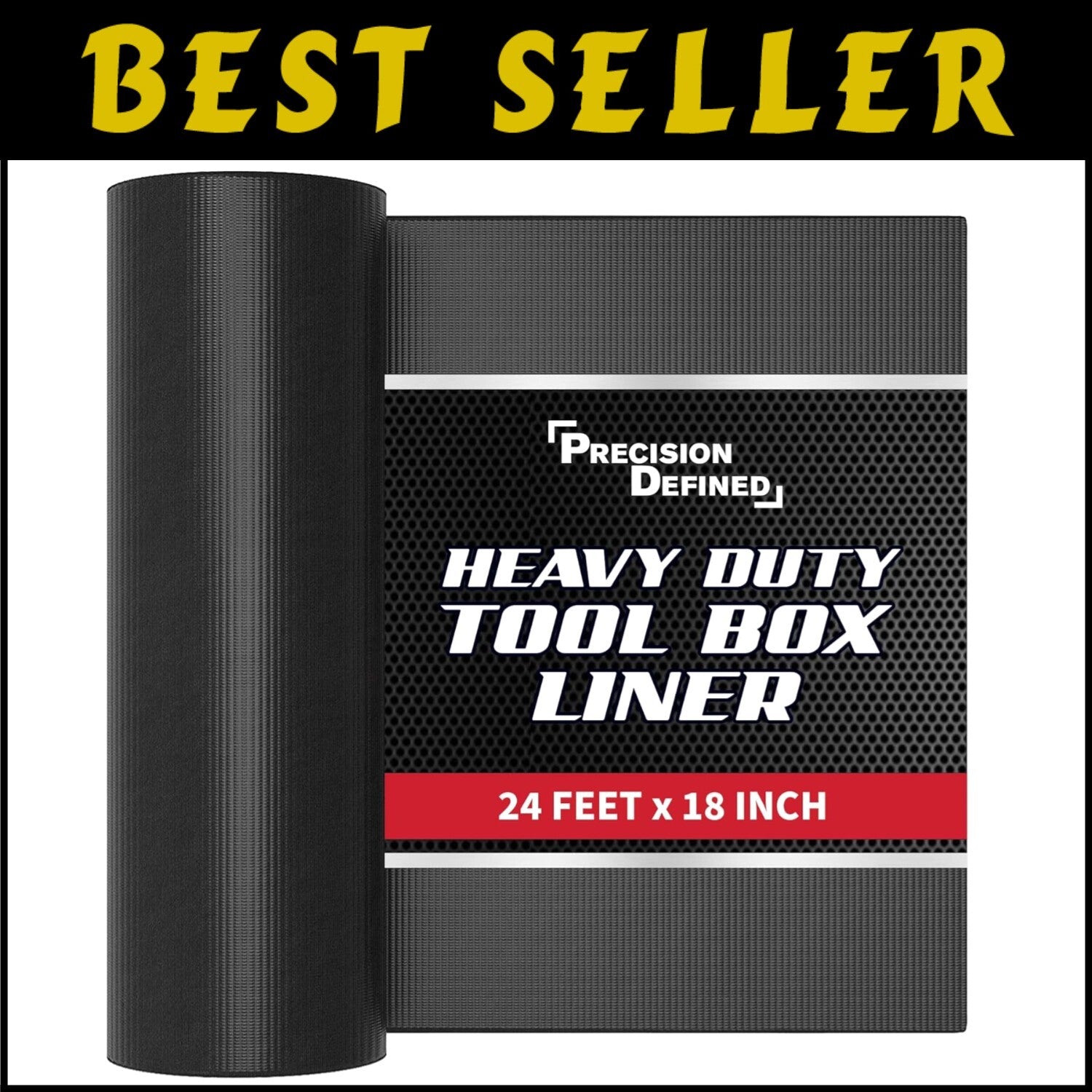 Versatile Washable Black Tool Chest Liner - 24' x 18' Non-Slip Drawer Insert
