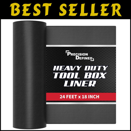 Versatile Washable Black Tool Chest Liner - 24' x 18' Non-Slip Drawer Insert
