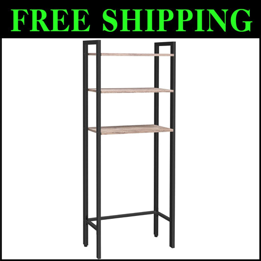 Freestanding 3-Tier Bathroom Organizer with Anti-Tipping Design & Easy Assembly