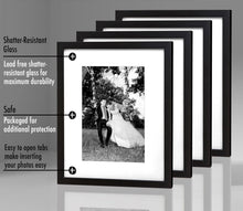 Load image into Gallery viewer, Classic Black Photo Frames - 12x16/8x12 Set of 4 for Vertical/Horizontal Display