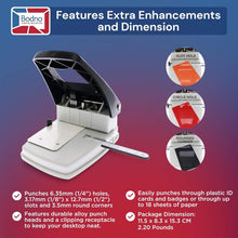 Load image into Gallery viewer, Professional 3-in-1 ID Badge Slot Punch for Seamless Card Creation - Black