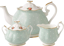 Load image into Gallery viewer, Polka Rose Afternoon Tea Set - Dishwasher Safe Bone China with Presentation Box