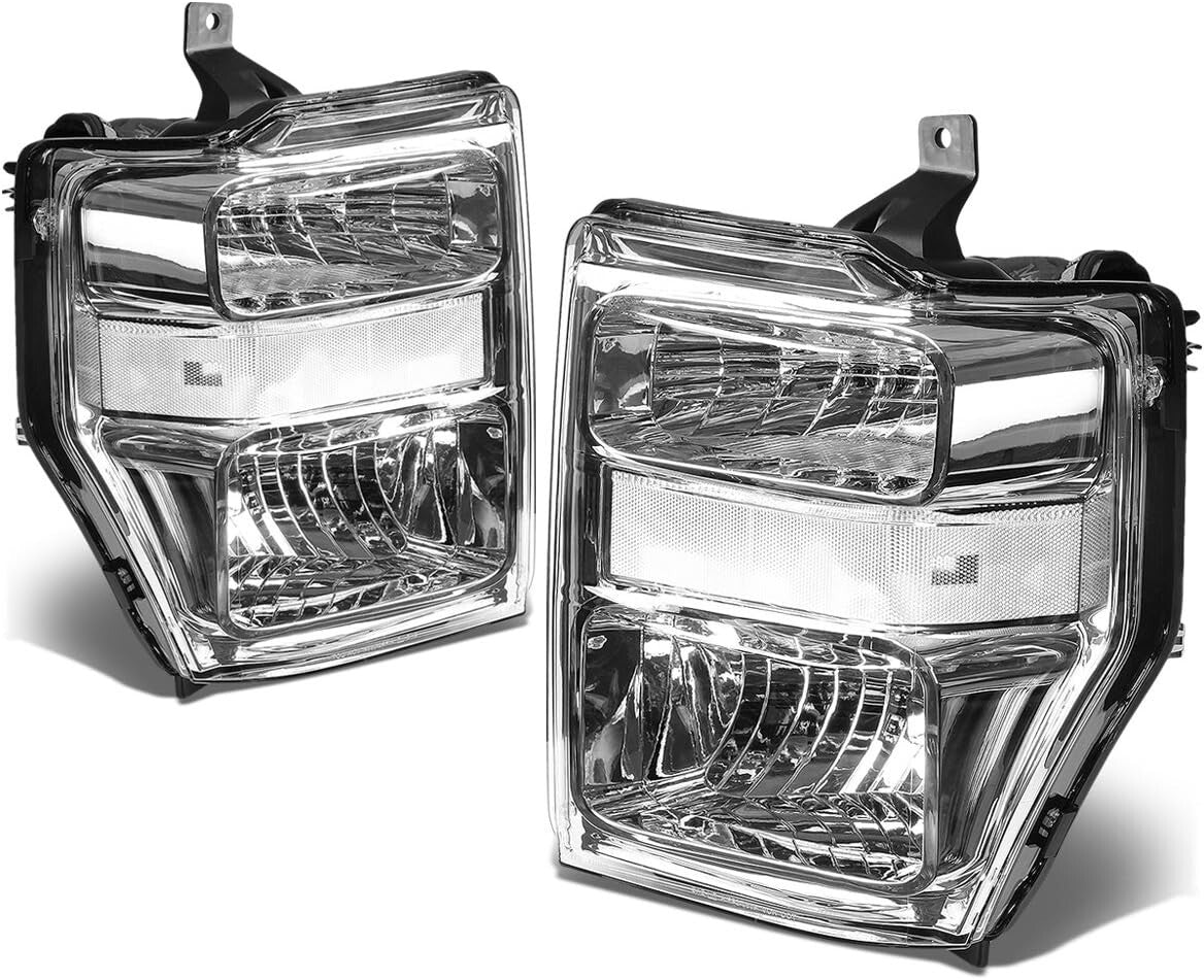 High Beam Chrome Headlights for 08-10 F-450 / F-550 Super Duty Trucks - Easy Fit