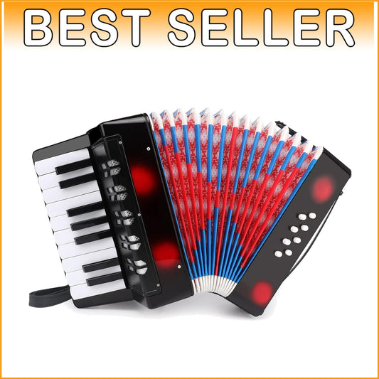 Durable & Safe Children's Accordion with 10 Keys - Early Music Development Tool