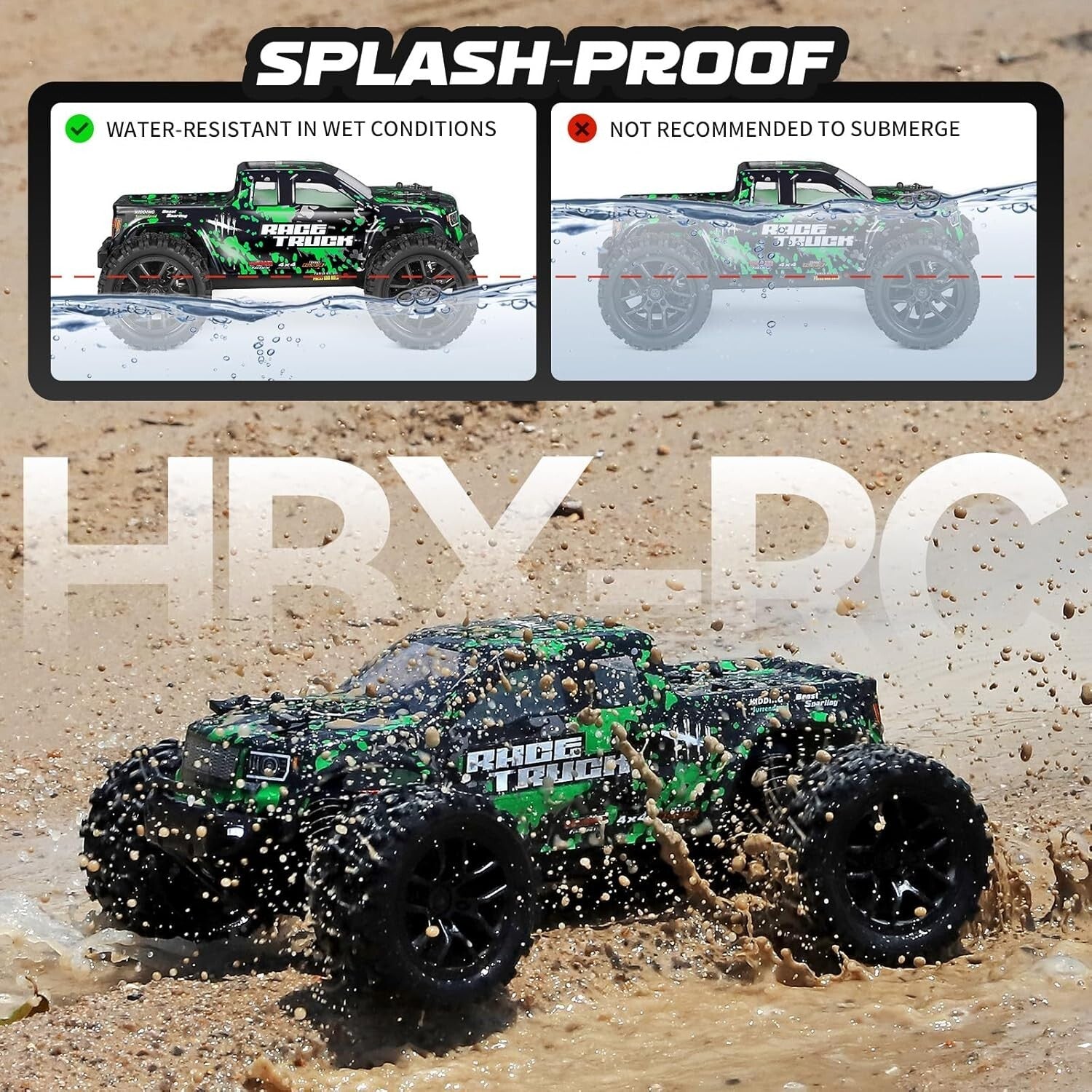 Powerful 36 KPH 1:18 Scale Off-Road RC Truck with Dual Rechargeable Batteries