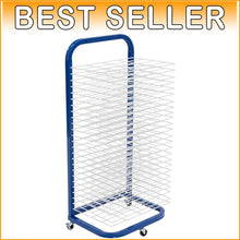 Load image into Gallery viewer, Portable 25-Shelf Art Drying Rack with Locking Wheels, Ideal for Classrooms