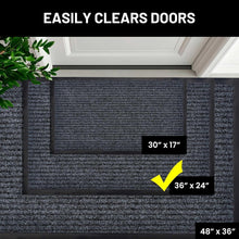 Load image into Gallery viewer, Stylish Striped Indoor/Outdoor Doormats - 36x24'' Ribbed for Easy Cleaning