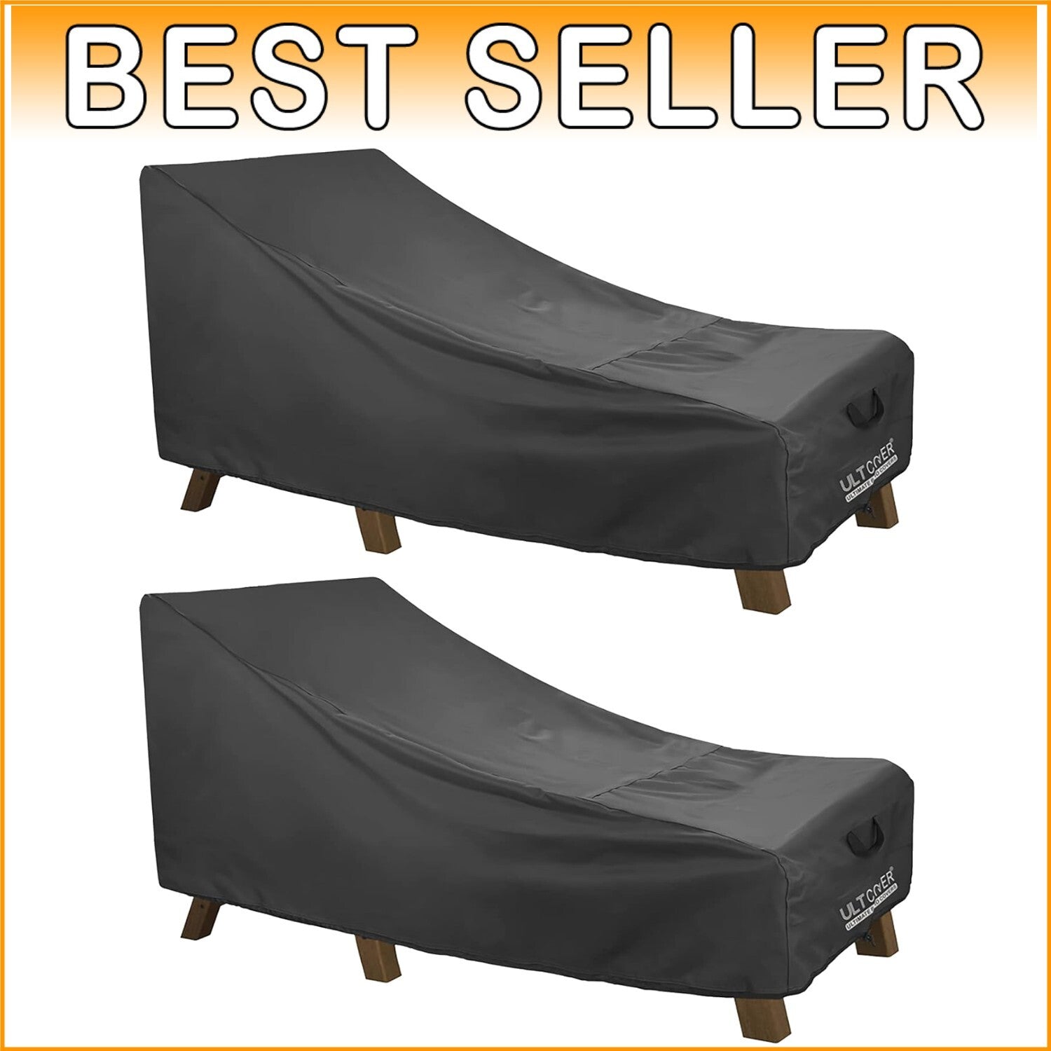 Outdoor Lounge Chair Covers - 80L x 28W | Waterproof & Weather-Resistant 2 Pack