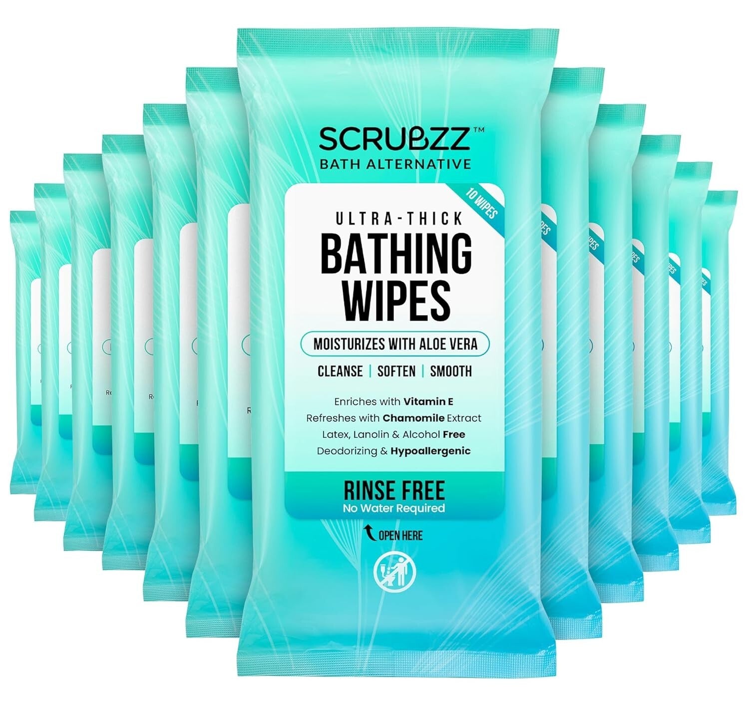 Ultra Thick Body Wipes for Men & Women - 120 Pack, Perfect for Travel & Recovery