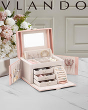 Load image into Gallery viewer, Gorgeous Velvet Lined Jewelry Holder with Mirror - Perfect Gift for Women