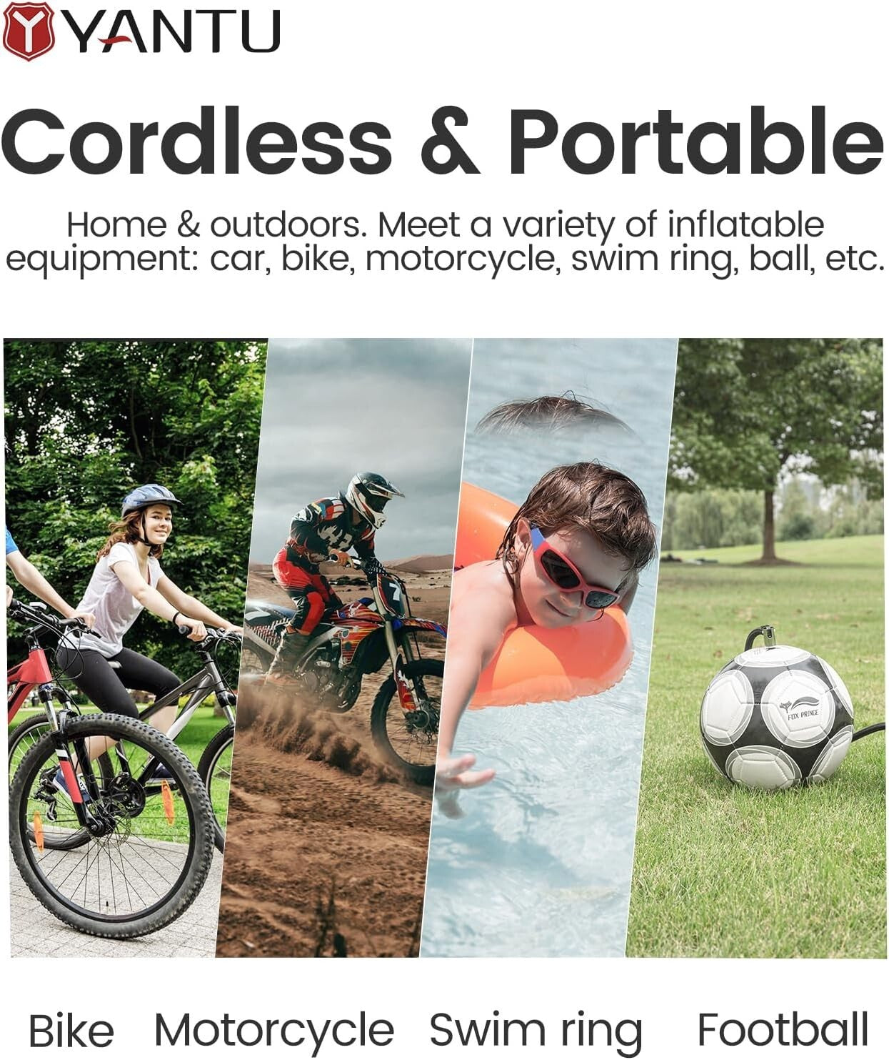 Portable 12V Dual Cylinder Tire Air Compressor with Automatic Shut-Off & Display