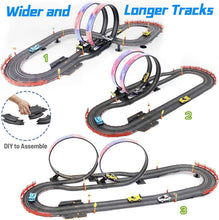 Load image into Gallery viewer, Ultimate 19ft Slot Car Racing Set with LED Loops &amp; Lap Counters - Perfect Gift!