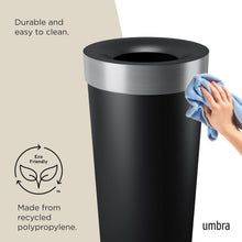 Load image into Gallery viewer, Elegant 16.5-Gallon Black/Nickel Trash Can - Stylish Storage Solution for Home