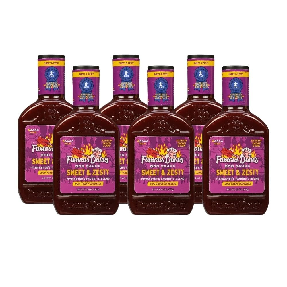 6-Pack Sweet & Zesty BBQ Sauce - Elevate Your Grilling Experience, 120 oz