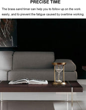 Load image into Gallery viewer, High-Quality Brass Hourglass Sand Timer – Elegant &amp; Functional Home Accessory