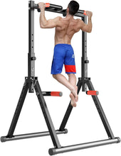 Load image into Gallery viewer, Multifunction Adjustable Pull Up Bar and Dip Station for Home &amp; Outdoor Training