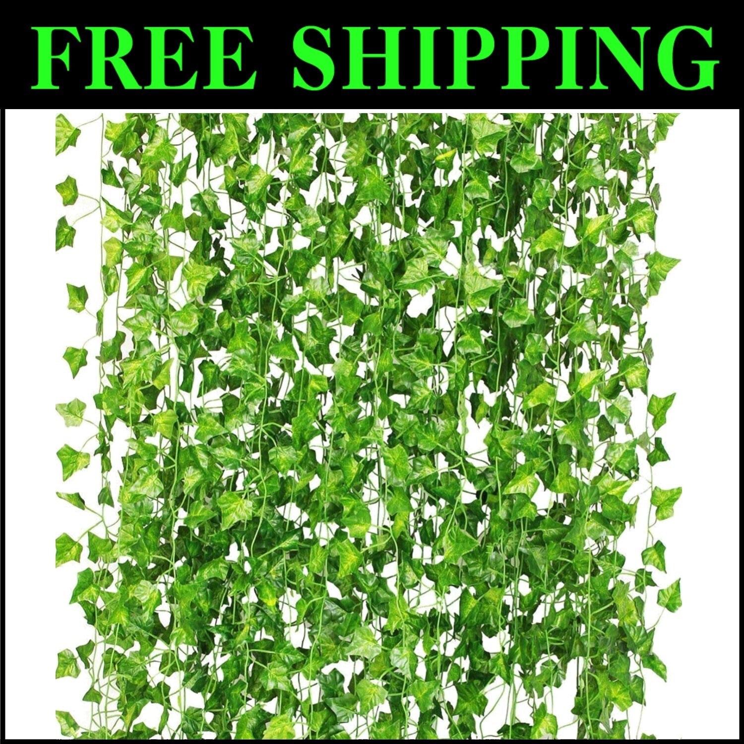 Versatile 72-Pack Fake Hanging Ivy Vines - Indoor/Outdoor Decoration Supply