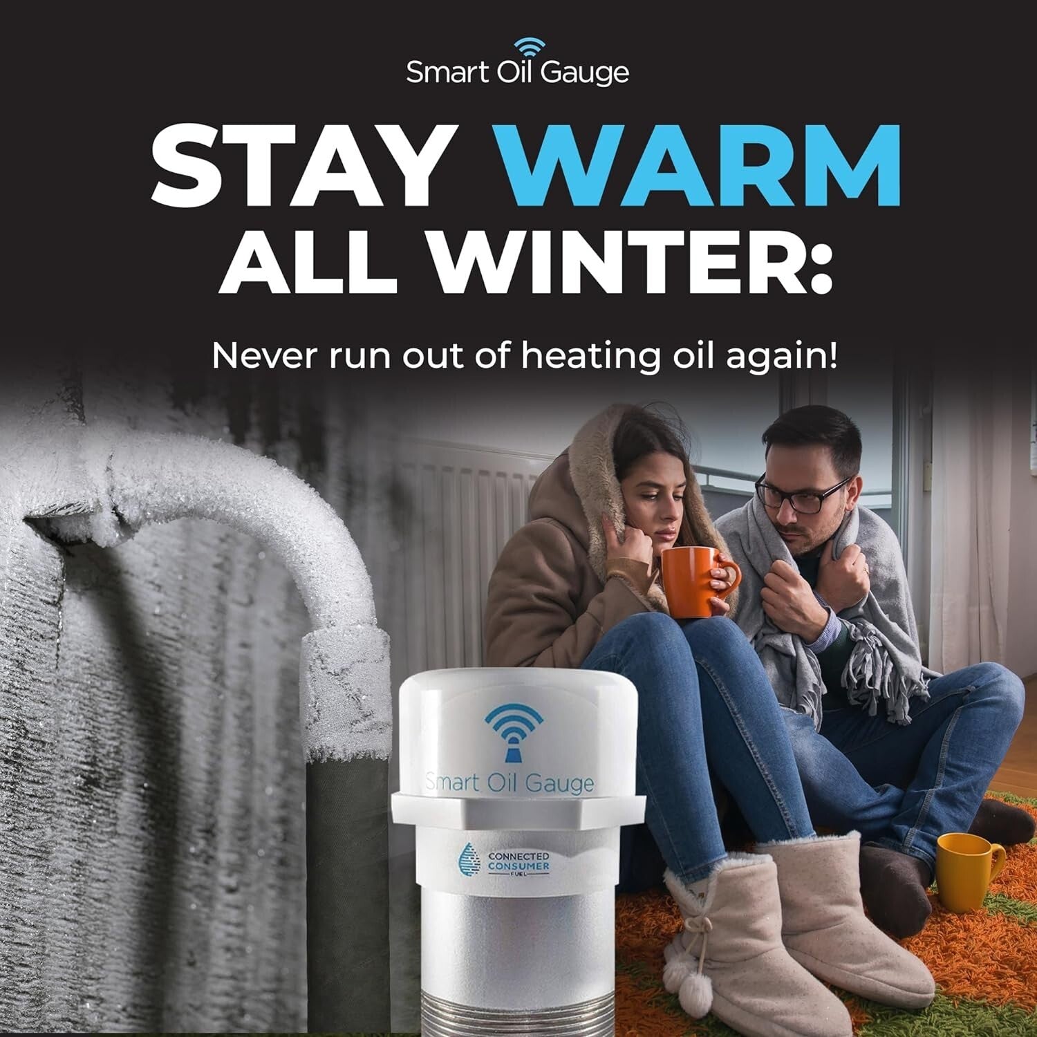 Alloy Steel Wi-Fi Heating Oil Tank Gauge - Low-Level Alerts & Energy Tracking