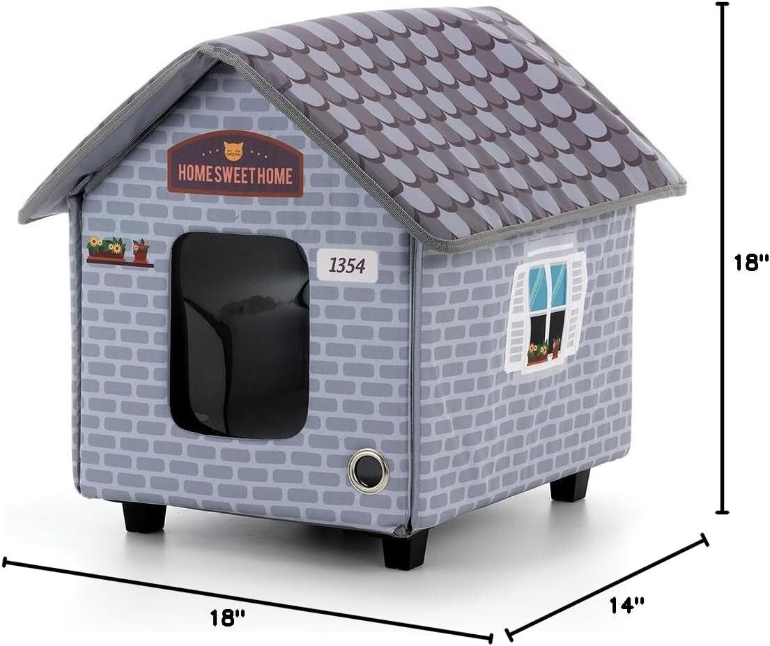 Weatherproof Heated Cat House - Perfect Winter Shelter for Your Outdoor Cats