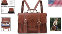 Load image into Gallery viewer, Multifunctional Laptop Backpack &amp; Satchel for Women - 15.6 Inch Vegan Leather