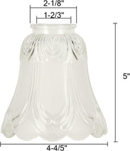Load image into Gallery viewer, Versatile Clear &amp; Frosted Ceiling Fan Light Covers, Standard Fit - Set of 4