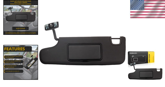 Durable Black Sun Visor for 2007-2018 Jeep Wrangler JK - Improved Bayonet Torque