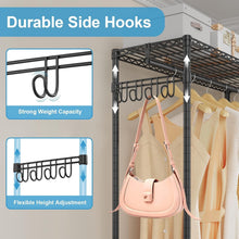 Load image into Gallery viewer, Heavy-Duty Metal Garment Rack - 350lbs Capacity &amp; Rolling Wheels for Versatility