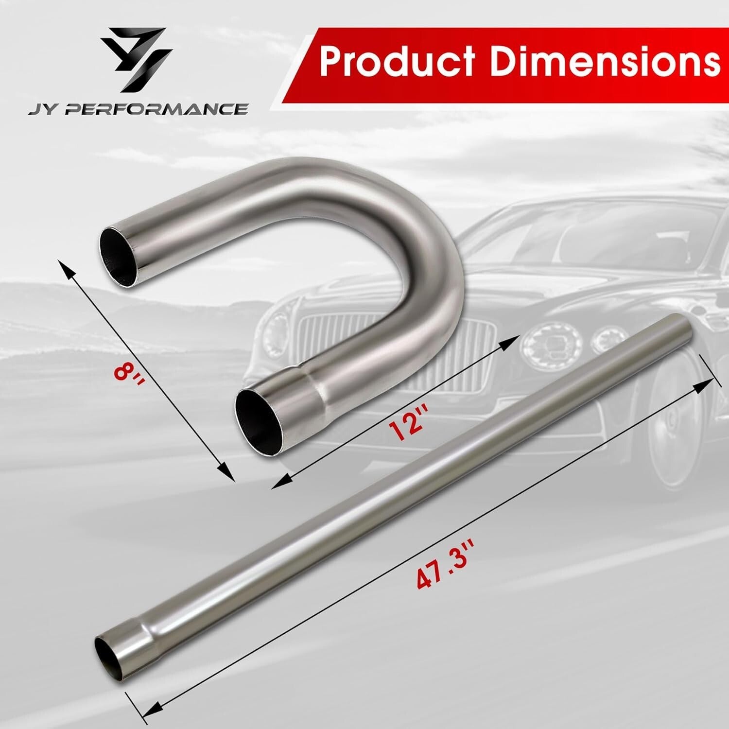 Enhanced Performance 2.25'' Mild Steel Exhaust Kit with Smooth Slip-Fit Design