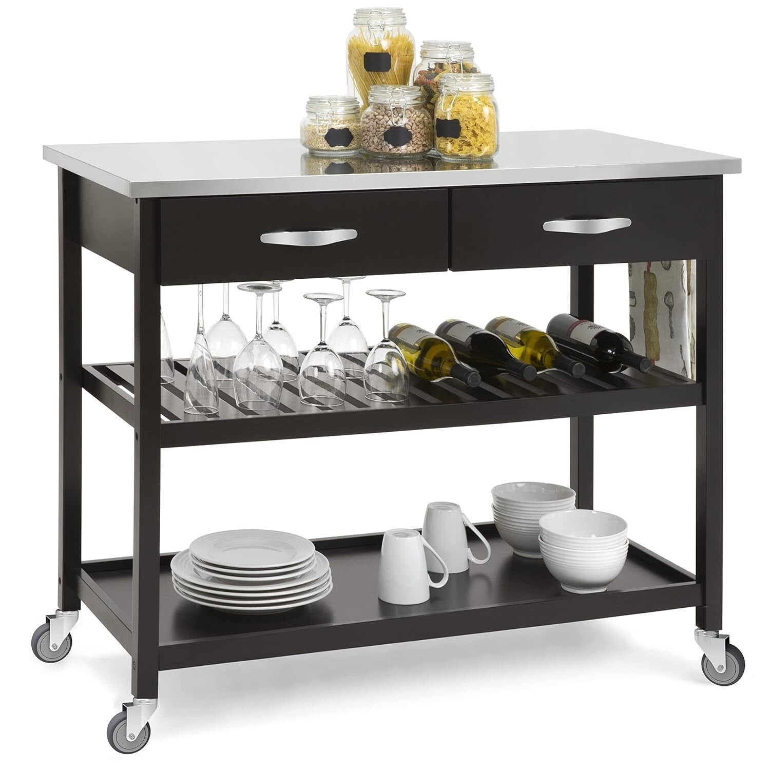 Durable 5-Inch Rubber Wheels Replacement Casters - 4 Pack for Smooth Mobility