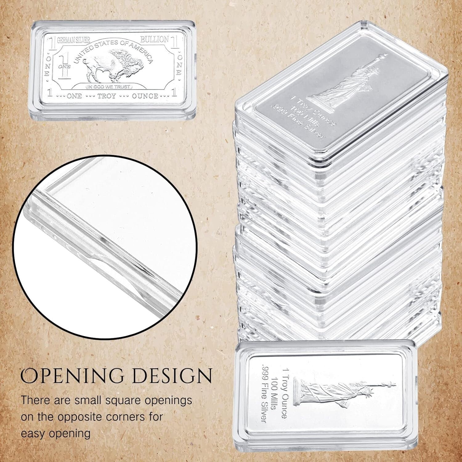 Durable Acrylic Coin Holders: 200 Pieces with Two Storage Boxes for Collectors