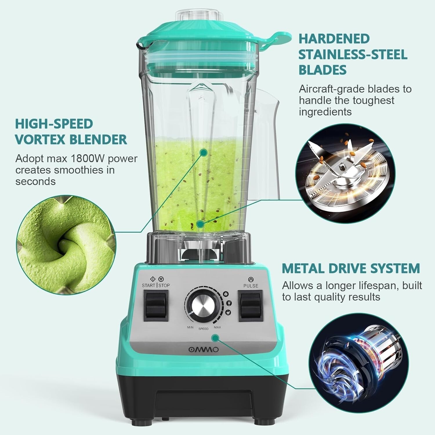 Versatile High-Speed Blender with Variable Speed Control - Perfect for Smoothies