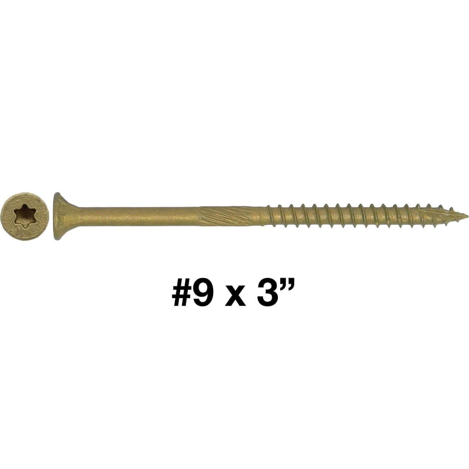 Bronze-Coated Torx Drive Wood Screws - 395 Count, Rust & Corrosion Resistant
