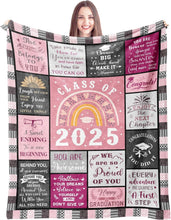 Load image into Gallery viewer, Machine Washable Flannel Graduation Blankets - Perfect Gift for Class of 2025