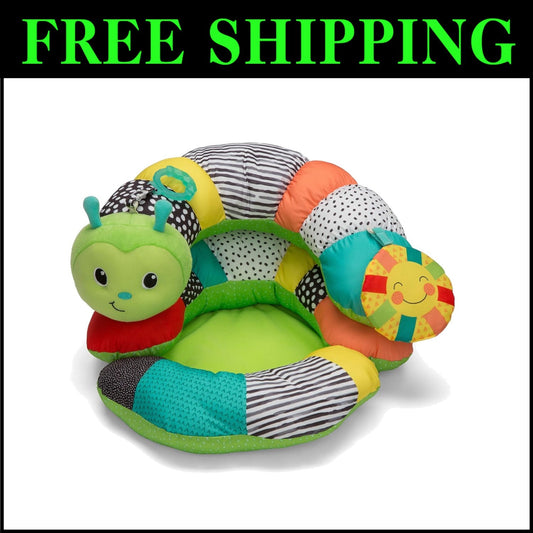 Soft Plush Tummy Time Support with Detachable Teether & 3 Stackable Pillows