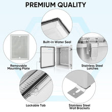 Load image into Gallery viewer, Secure IP67 Waterproof Electrical Junction Box with Transparent Cover 15.7x11...