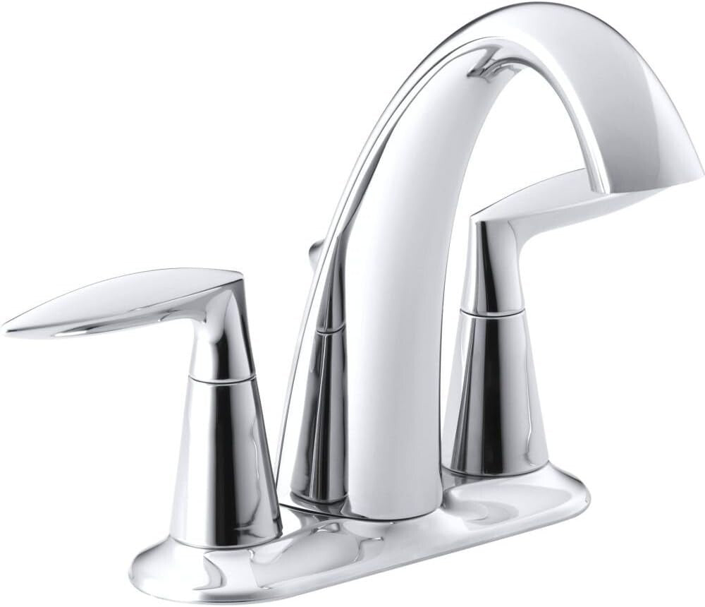 Elegant 2-Handle Bathroom Sink Faucet in Polished Chrome - WaterSense Certified