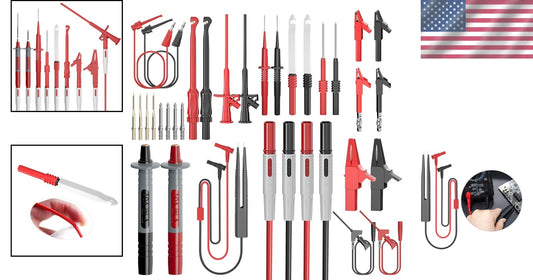 33PCS Premium Multimeter Test Leads Kit with Precision Probes & Alligator Clips