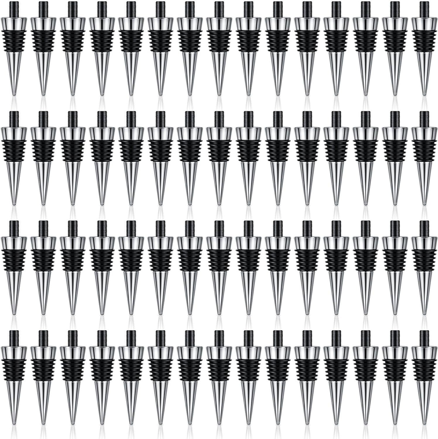 60-Piece Reusable Stainless Steel Wine Bottle Stoppers Kit – Perfect for Parties