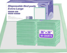 Load image into Gallery viewer, Premium Extra Large 36" x 36" Incontinence Pads - Soft, Tear-Resistant Underpads