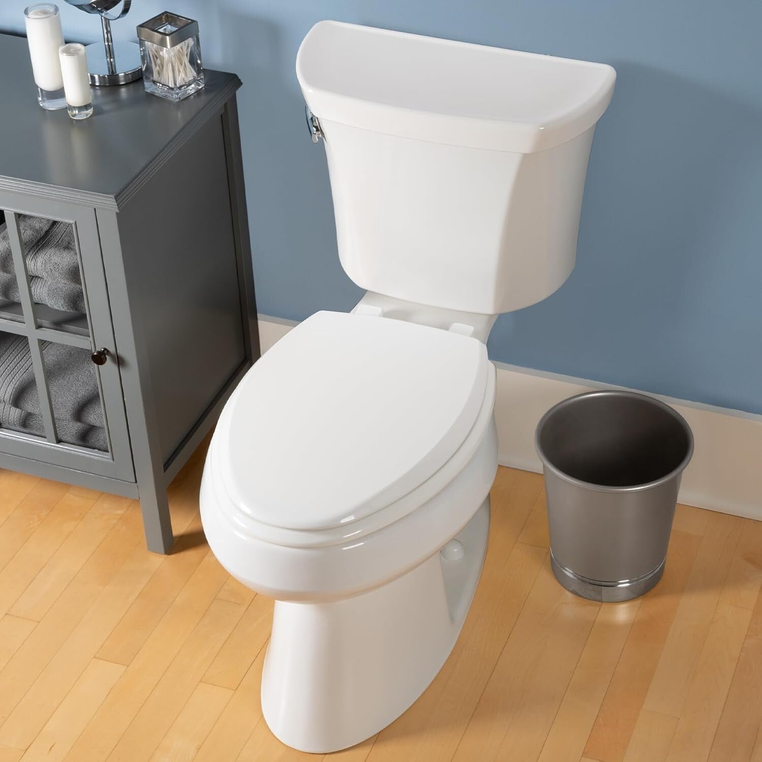 Cassel Elongated Soft Close Toilet Seat - Premium Wood with Easy Clean Hinges