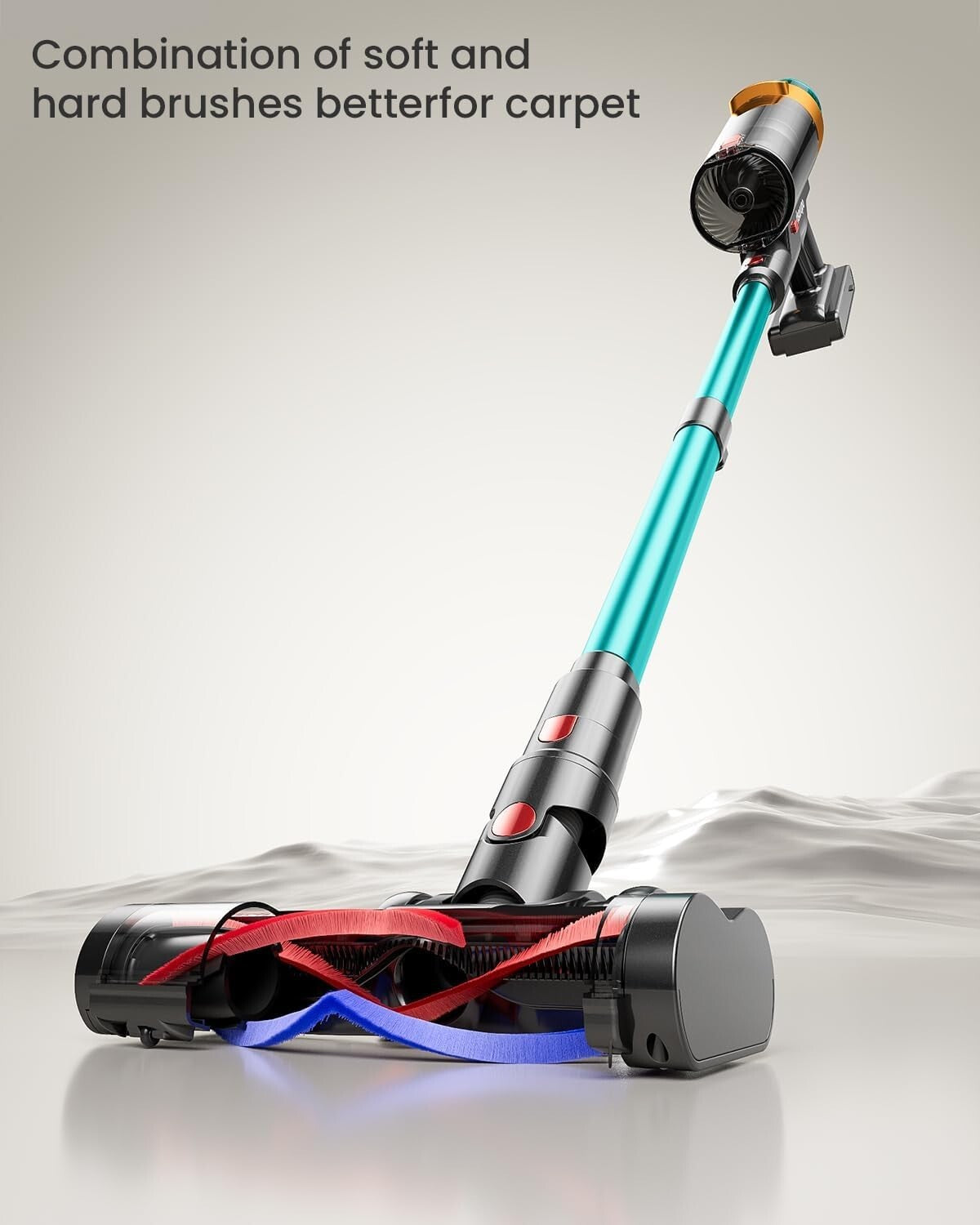 Compact Cordless Vacuum – 550W with Anti-Tangle Brush, Ideal for Pets & Carpets