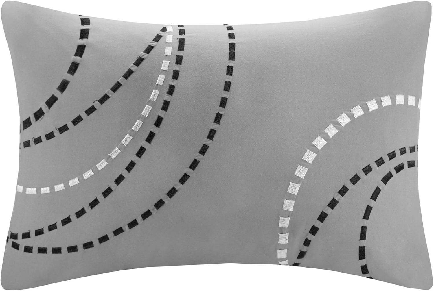 Essentials Bed in a Bag: Twin Comforter & Geometric Sheet Set, Grey/Aqua Design