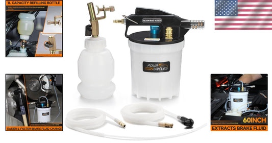 Compact 2L Vacuum Pump Kit for Quieter Brake Fluid Extraction & Refilling